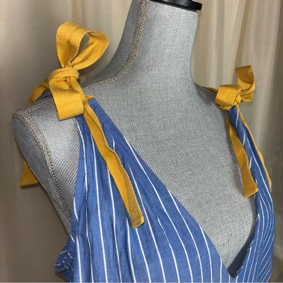 Matilda Jane Sandy Seashell Daydream Striped Tie Shoulder Swim Cover Up Dress - Picture 3 of 13